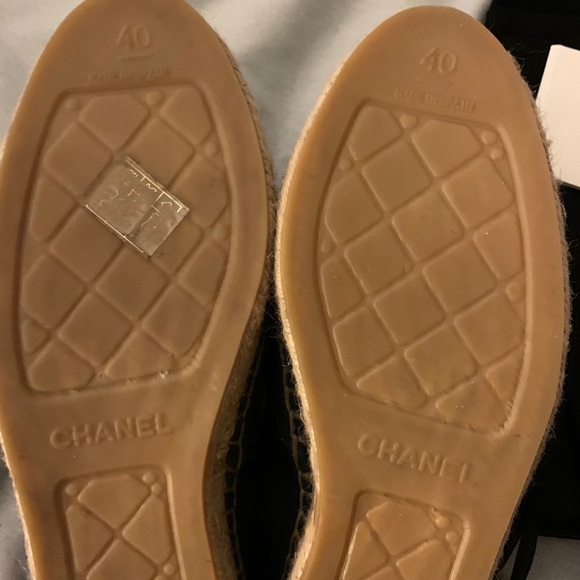 RARE Chanel espadrilles navy green - Picture 6 of 9